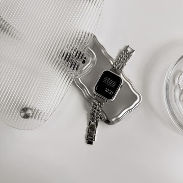 【客製化】造型雙鍊條Apple Watch不鏽鋼錶帶