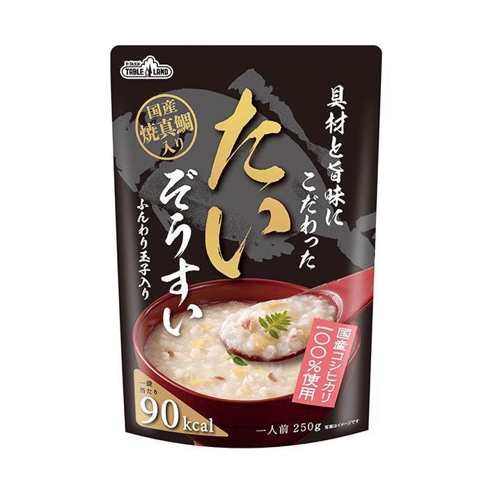 丸善食品工業 テーブルランド 具材と旨味にこだわったたいぞうすい 250gパウチ×24(12×2)袋入×(2ケース)｜ 送料無料