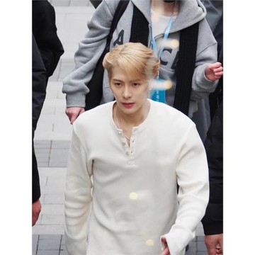 (免運)王嘉爾同款高級感長袖t恤男春秋季韓版休閑寬松純色內搭打底衫潮