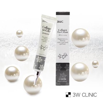 【即期良品】韓國3W CLINIC 膠原嫩白撫紋眼霜40ml (到期日：2026.07)