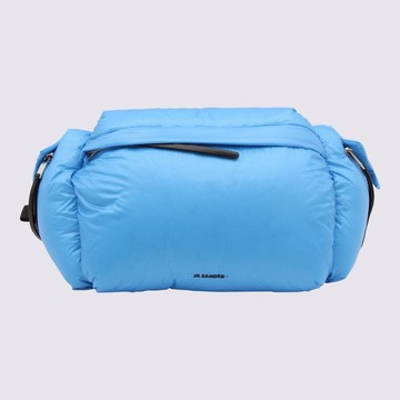 Jil Sander Light Blue And Black Canvas Belt Bag