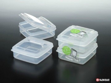 日本製【Nakaya】K194 半開式方型密封儲物盒 250mL 2入組