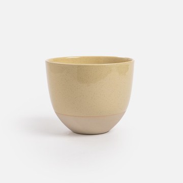 比利時D&M SPLIT陶盆器19.5cm 奶黃