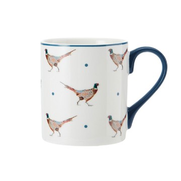 Mikasa Dinnerware 美國 瓷製馬克杯(雉雞280ml) / 水杯 茶杯 咖啡杯  動物圖案 手繪風格 可機洗 洗碗機可洗