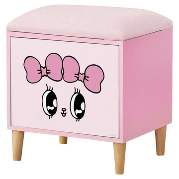 收納王妃 艾絲樂小兔 單門椅凳  兔兔大臉 粉色  1個