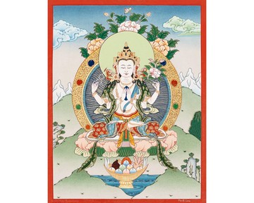 高品質觀音菩薩唐卡藝術