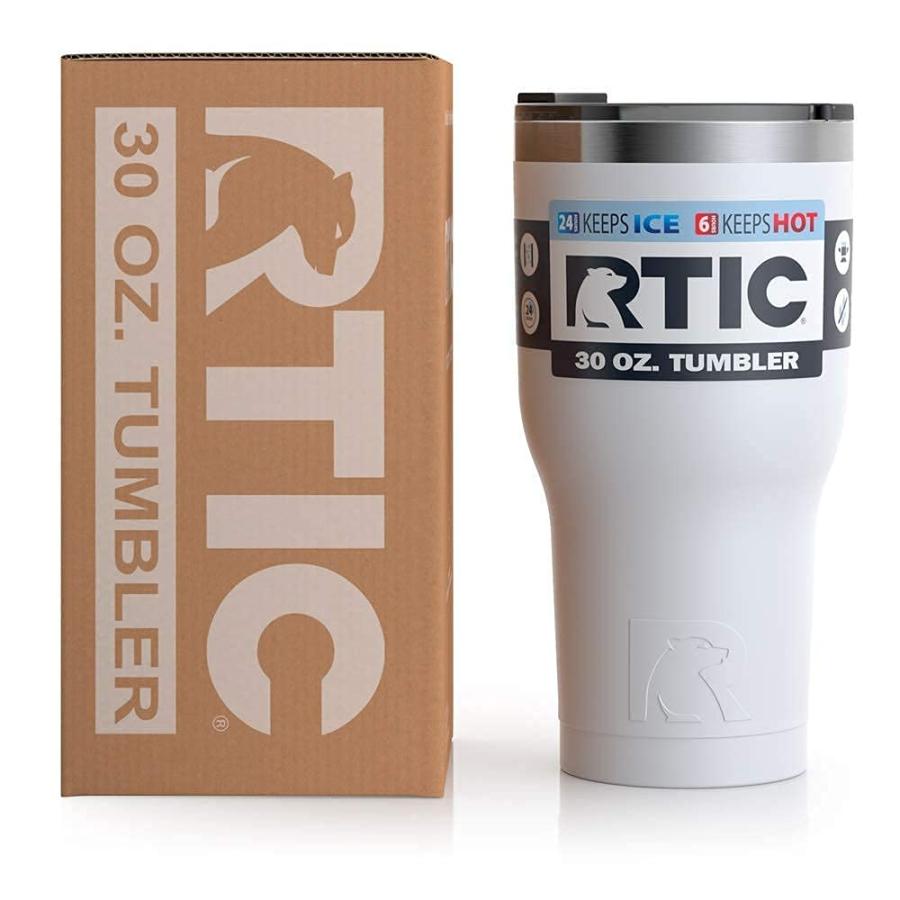 RTIC DOUBLE WALL VACUUM INSULATED TUMBLER, 30 OZ, WHITE