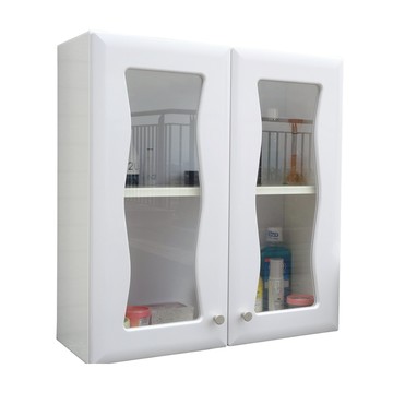 【Abis】海灣雙門加深防水塑鋼浴櫃/置物櫃(2色可選)2入白色