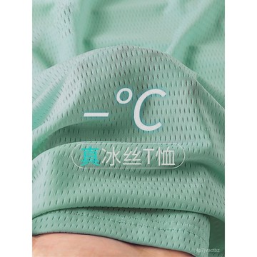 臺灣熱賣🚀冰絲男士短袖寬鬆夏季薄款速幹T恤網眼運動休閒半袖涼感透氣體恤 4HNU