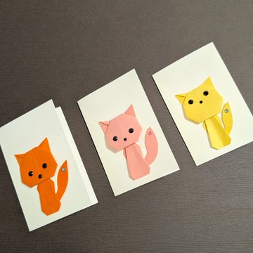 手工卡片  |  可愛系列  /【狐狸或貓咪_是誰傻傻分不清】011