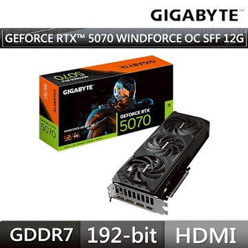 技嘉GIGABYTE GeForce RTX 5070 WINDFORCE OC SFF 12G 顯示卡 RTX5070