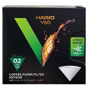 HARIO 好璃奧 V60白色02流星濾紙  50個裝  1個