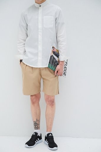 【JP.美日韓】 超高品質 無領襯衫 KOREA 品質保證 男襯衫 中山領襯衫 硬挺 不透光 店長入手