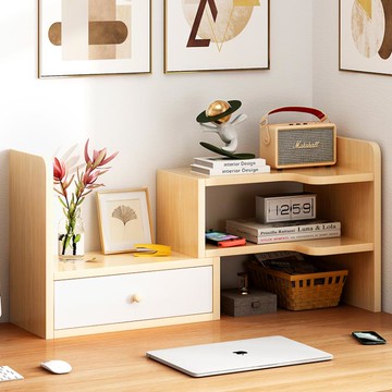 書架桌面置物架小型辦公桌收納架伸縮學生多層簡易辦公室桌上書柜 雙11全館免運