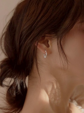 小麋人925銀珠串珠耳扣純銀耳環耳飾女年新款潮耳釘輕奢小眾