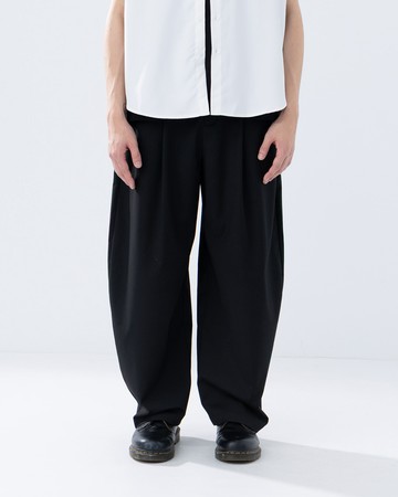 男裝 條紋低腰設計西裝長褲-黑S/M/L/XL