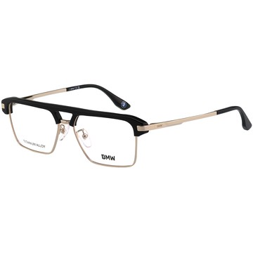 BMW 純鈦 光學眼鏡(黑配淡金色)BW5098H