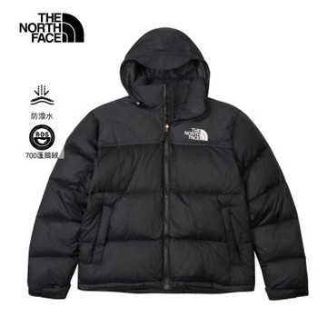 【The North Face 官方旗艦】北面經典1996男款黑色DWR防潑水羽絨外套｜3C8DGOE
