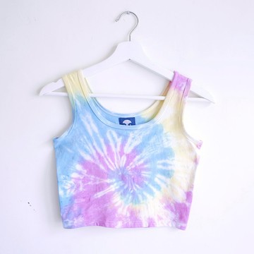 粉彩轉轉 手染細肩帶背心/寬肩帶背心