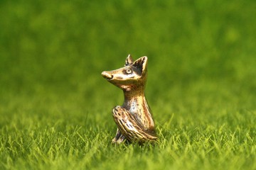 狐狸 -銅金屬小雕像