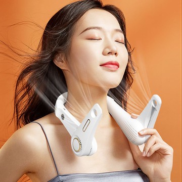 新款便攜式掛脖風扇降溫小風扇折疊戶外必備神器 YJ/101 免運 快速出貨