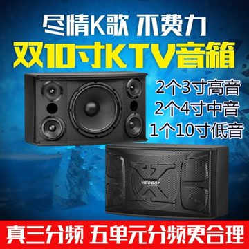 專業卡拉OK卡包音箱 10寸大功率家用KTV三分頻5單元音響無源音箱
