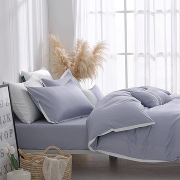 好關係 HAOKUANXI | 泡泡糖紫-純境長纖棉床包枕套組