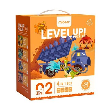 《MiDeer》進階式拼圖-恐龍施工中(LEVEL 2) 東喬精品百貨