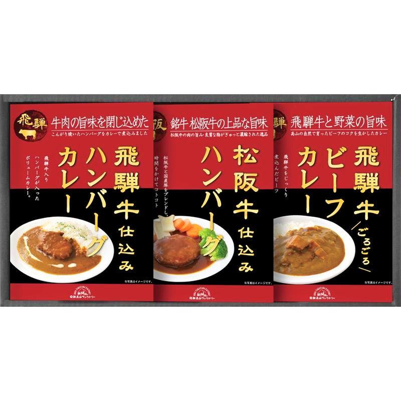 ギフト 飛騨高山ファクトリー 松阪牛・飛騨牛仕込みハンバーグ＆カレー詰合せ HBK-22 送料無料