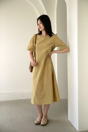防水芥末黃連衣裙 I Rain proof mustard dress