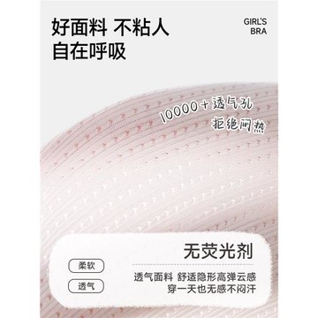 貓人內衣女學生初中發育期少女文胸高中生16歲青春期運動防震背心