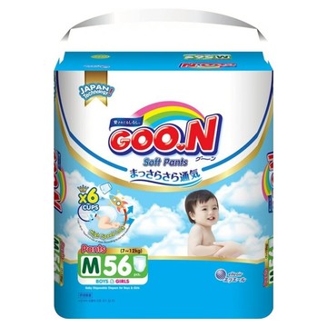 GOO.N 大王 輕薄舒爽紙尿褲 7~12kg  M  56片