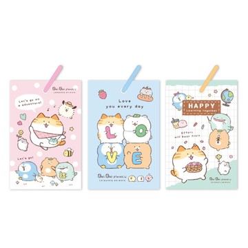 胖胖星球 單字卡(大)-粉/藍/綠