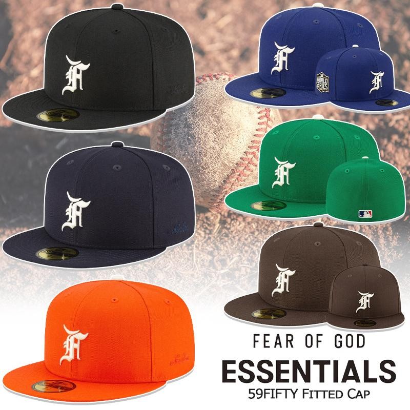 エッセンシャルズ ニューエラ 帽子 キャップ 59FIFTY FEAR OF GOD ESSENTIALS Fロゴ Fitted Cap レア メンズ  ユニセックス 正規品[帽子] | LINEブランドカタログ