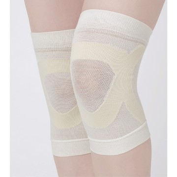 日本製【CERVIN】真絲針織輕柔護膝2入(象牙白)