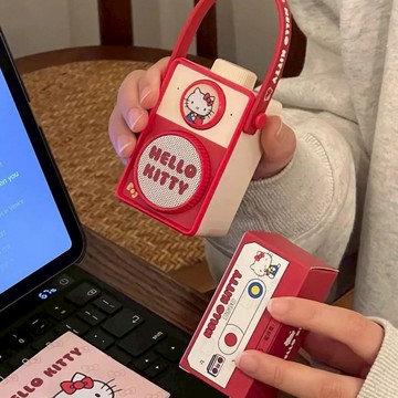 SANRIO 三麗鷗 HELLO KITTY 復古 藍芽迷你音響 凱蒂貓