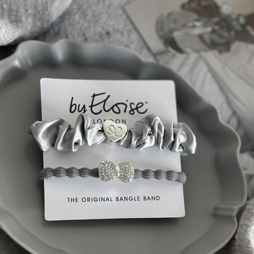 英國 ByEloise London 千鳥織波浪髮圈 芭蕾絲帶組