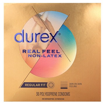 Durex, 真實感覺非乳膠，合身款，36 聚異戊二烯免孕套