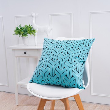 簡約系列抱枕-3D交錯藍