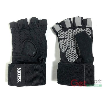 成功牌綁帶型透氣防滑手套(重訓手套/運動護具/重量訓練/舉重/硬舉/握推/GetSport)