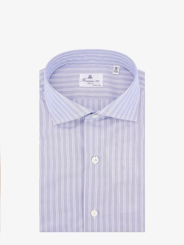 Cotton shirt with striped motif - FINAMORE - gender_Man