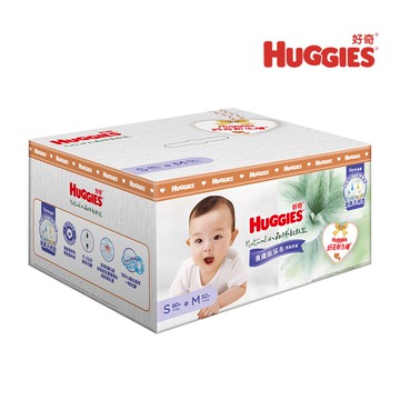 【HUGGIES 好奇】小森林紙尿褲 新生禮盒 (黏貼S80片+ M52片)