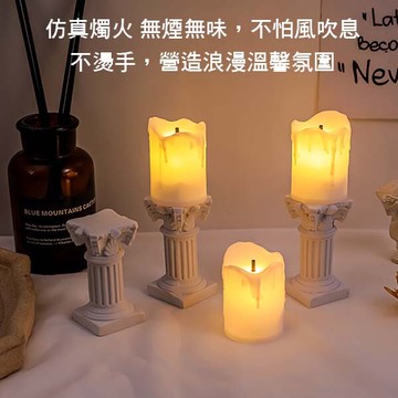 led工業風小夜燈仿真蠟燭小夜燈復古文藝溫馨小燈少女系生日燭臺氛圍燈