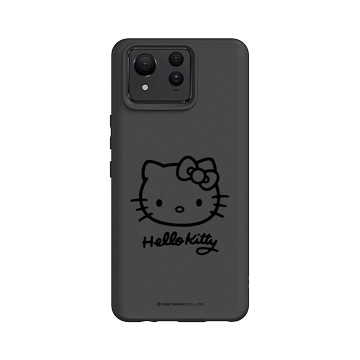 Zenfone 11 Ultra SolidSuit 黑 - 三麗鷗-Hello Kitty - 簡約系列-線條大頭