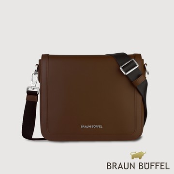 【BRAUN BUFFEL】摩森 橫式斜背包-培土棕(德國小金牛台灣總代理)/BF562-61-POS