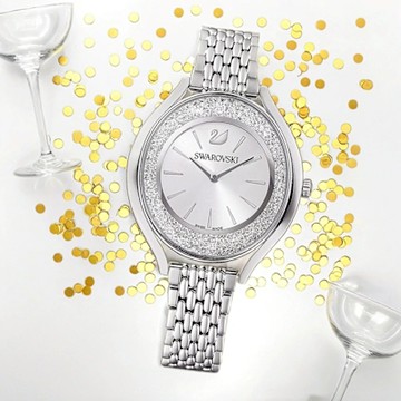 SWAROVSKI 施華洛世奇 Crystalline Aura 奢華水晶女錶 手錶 1212購物節 送禮推薦-35.5mm 5519462