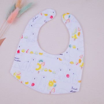 手工現貨 八重紗 清涼北極熊 日日舒適 圍兜/口水巾 獨家版型