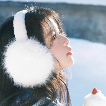 特價💖東北旅遊毛絨耳罩女冬季可愛白色保暖防凍保暖耳捂耳包護百搭耳套 日係毛絨耳罩 毛絨護耳耳包 毛綫帽 ZWFF