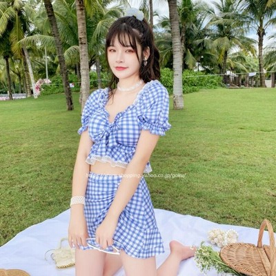 セパレート水着 レディース チェック柄 水着 半袖 リゾート スカート 女の子 オトナ女子 大人可愛い ビーチ 海水浴 夏休み 旅行 キュート 海の日 プレゼント 通販 Lineポイント最大0 5 Get Lineショッピング