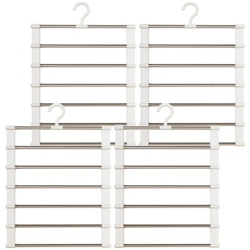 Malltoyou 7層可折疊褲架  4個  白色